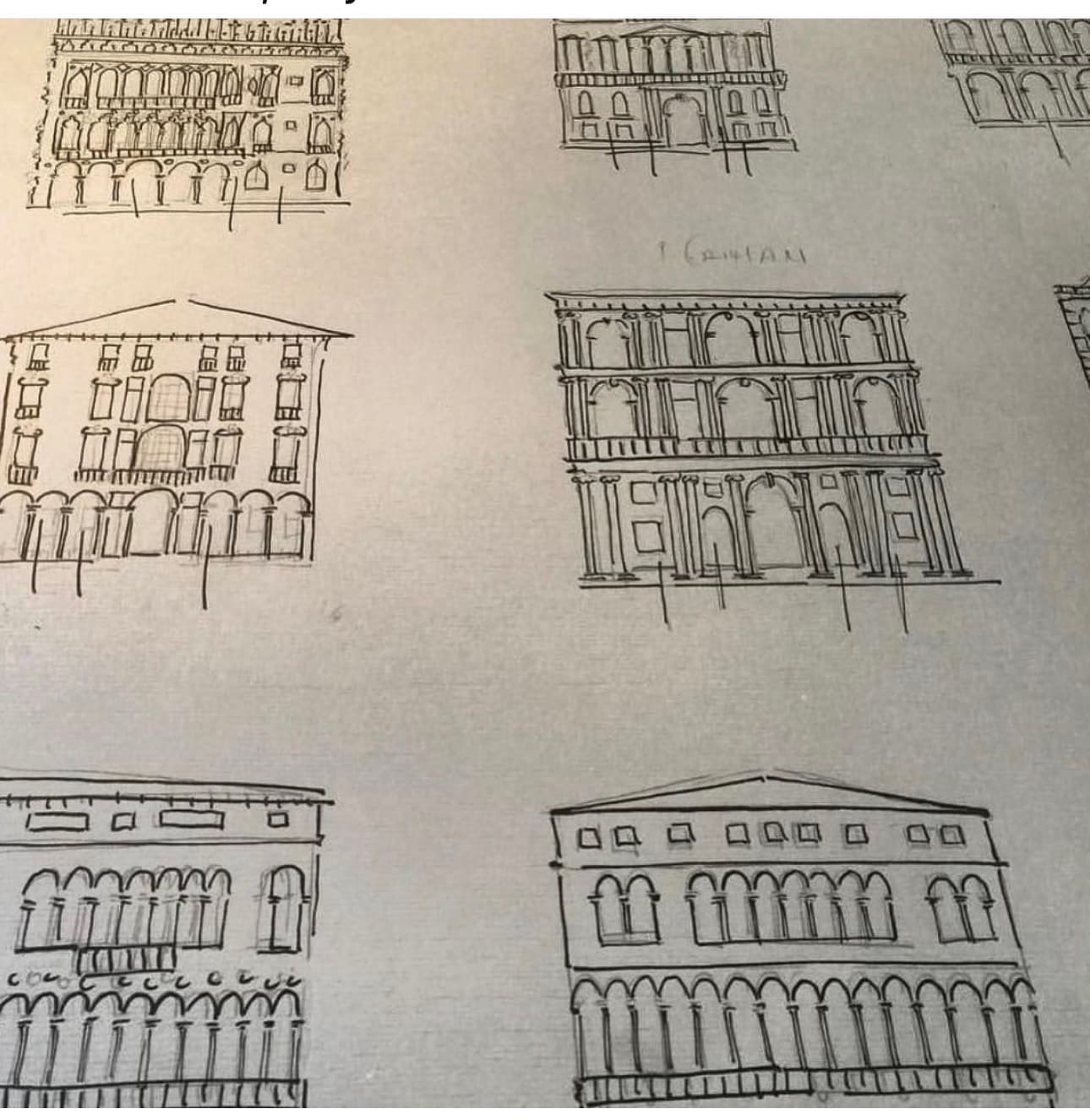 Venetian Facades - Line Drawings