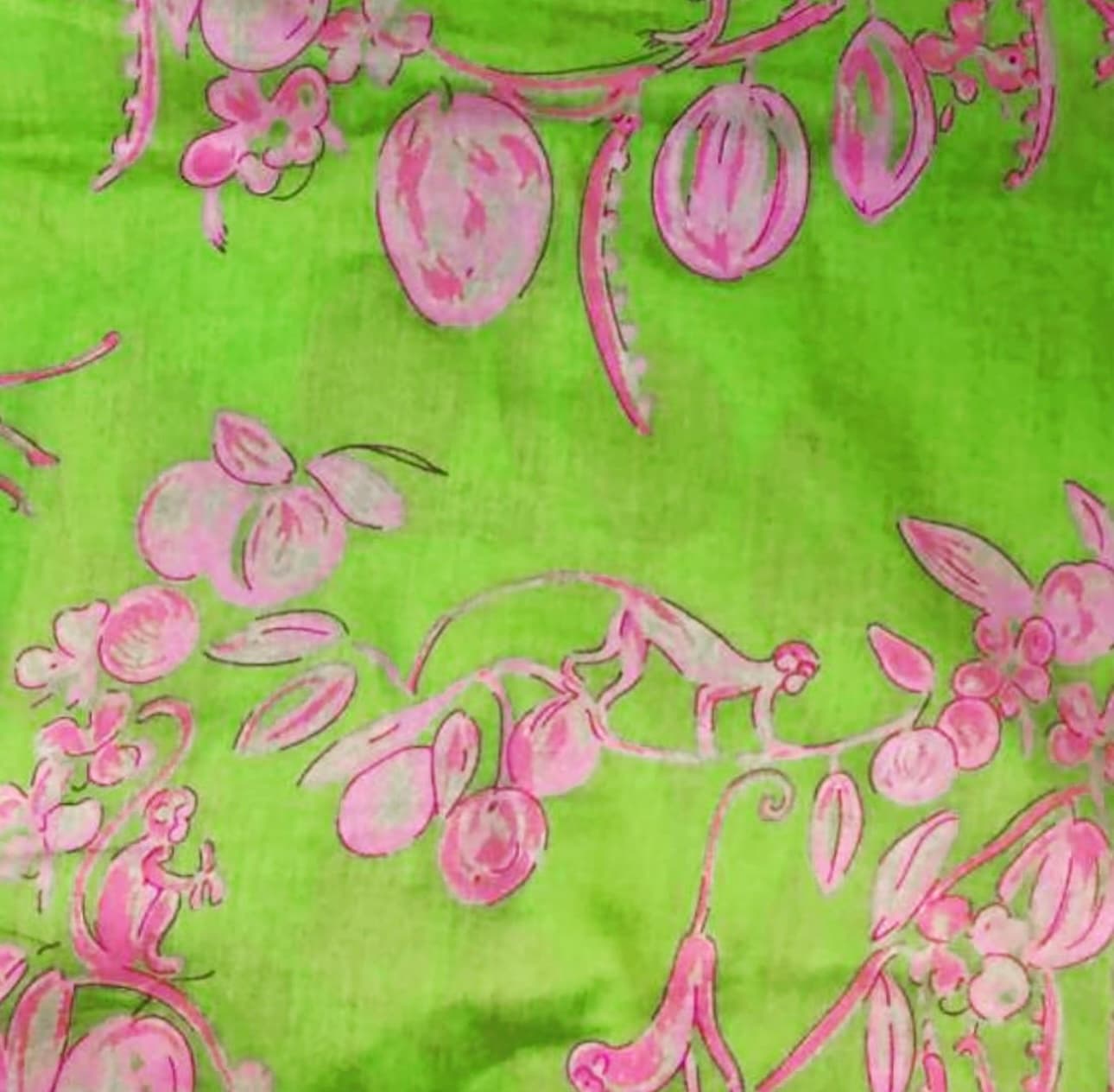 Monkey & Fruit - Lime Green